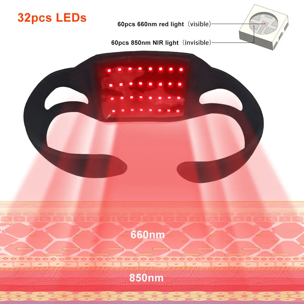 充電式ワイヤレス多機能赤色光療法ネックブレース手首脚 V フェイスウェアラブルベルトスキンケア家庭用ツール