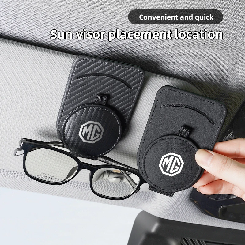 Auto-Sonnenblenden-Brillenetui Schutzhülle Organizer für Morris Garages MG MG3 MG5 MG6 MG7 GT GS Hector HS ZS ZX EZS EHS Pilot