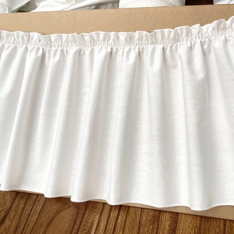 Weißer Dreischichtiger Plissierter Baumwollstoff Spitzen-Rüschenkragen Stickerei-Band DIY Hochzeitskleid Puppenkleidung Zubehör – Detail 11
