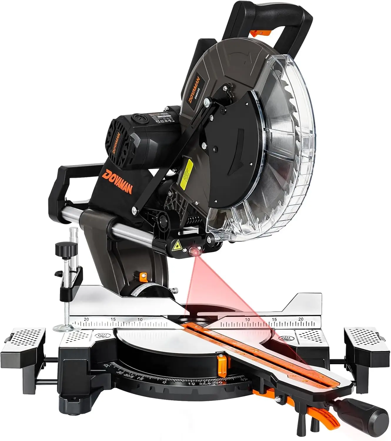 12-Inch-Bevel Miter Saw, Sliding Miter Saw, Ambidextrous Operation, 3800RPM, 4.2 x 13in Cutting Capacity, Laser Gui