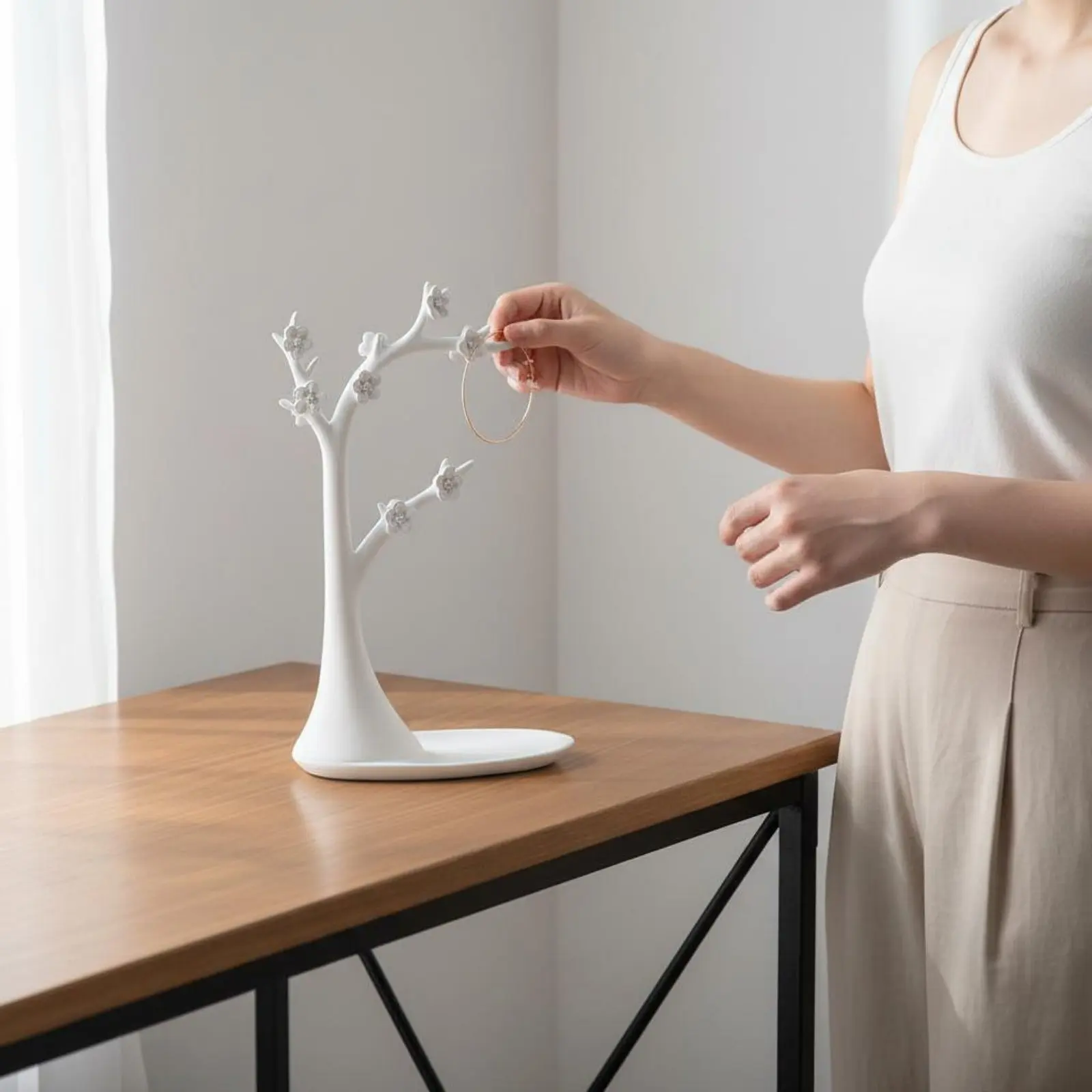 Jewelry Tree Stand Decorative Tree Branch Jewelry Holder Bracelet Holder Stand snarluntangledFree Storage Home Decoration Stable