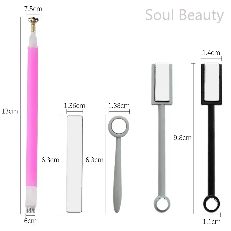 9D Cat Eye Gel Polish Nail Magnetic Pen Stick Tools Single Double Head Curved Line Strip Magnet Designs For Nail Art Decor