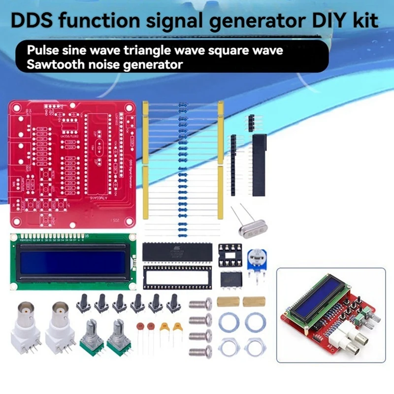 Kit generador de señal DDS DIY 1-65535HZ generador de función Digital con sierra cuadrada triangular sinusoidal ondas triangulares giratorias