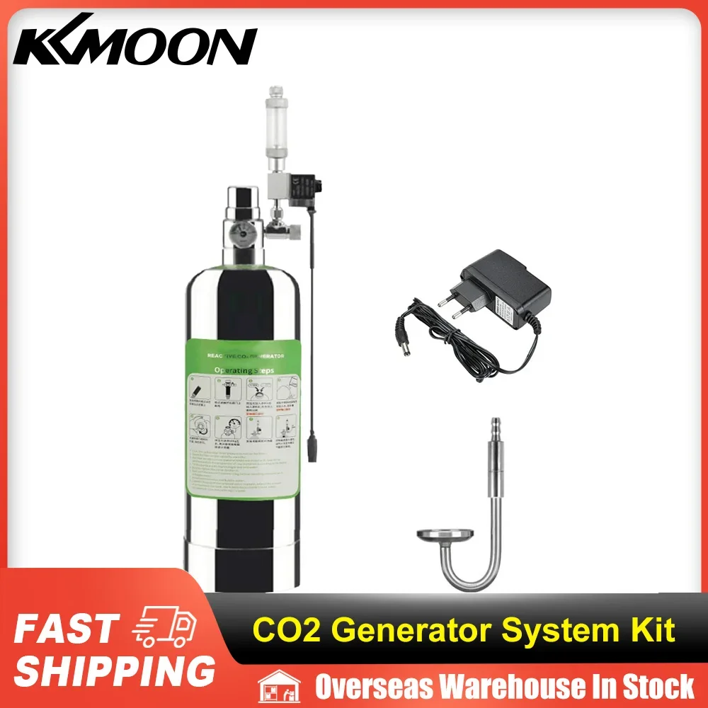 

5L Aquarium Stainless Steel Cylinder CO2 Generator System Kit with Solenoid Valve Bubble Diffuser Carbon Dioxide Reactor Kit