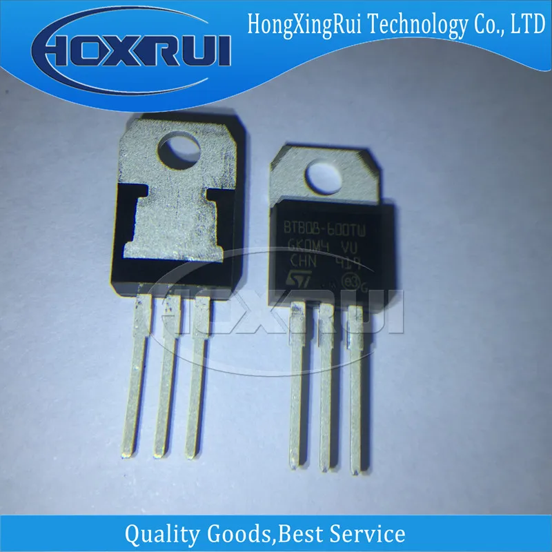 (5 pieces) BTB08-600TWRG,TO-220AB,Triac switching element,TRIACs.8A~12A,