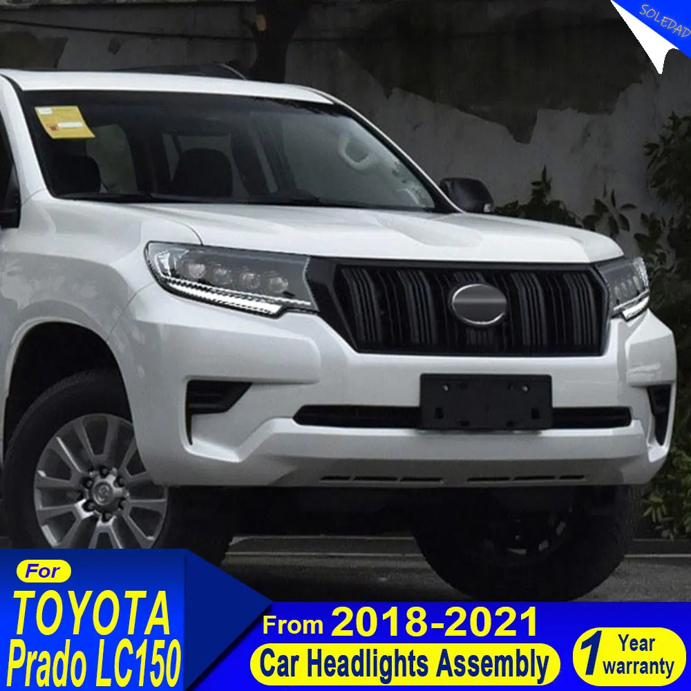 

Car Headlights For Toyota Prado 2018 2019 2020 2021 Head Lamp Assembly Car Styling DRL Turn Signal Projector Lens Accessories