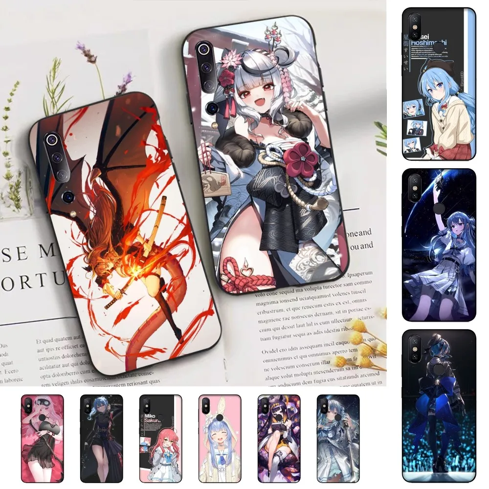 Hololive Phone Case For Xiaomi Mi 5X 8 9 10 11 12 lite pro 10T PocoX3pro PocoM3 Note 10 pro lite