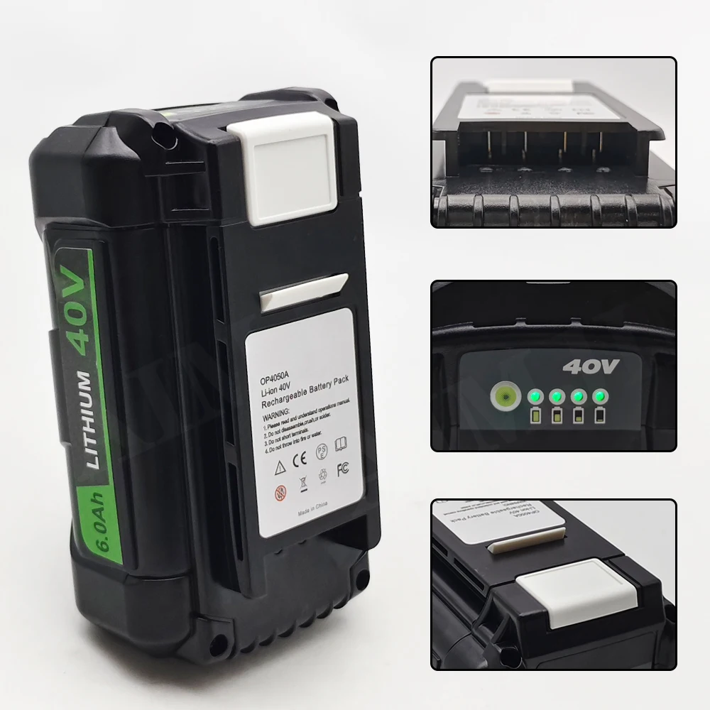 

40V 6000MAH lithium-ion batteries For Ryobi series wireless power tools OP4040 OP4026 OP4030 OP4050 OP4060A OP40201 OP40301
