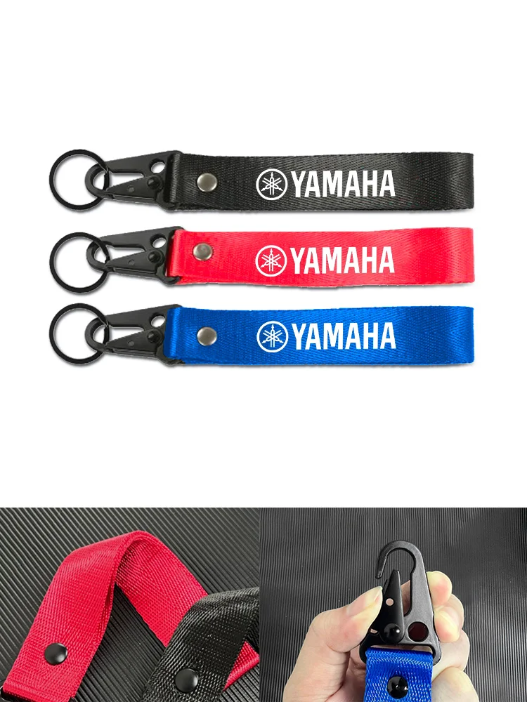 Nylon Motorcycle Key Chain Ring Strap Waist Wallet Keyrings for Yamaha R1 R3 R25 Mt-09 Gift Pendant Keychain Accessories