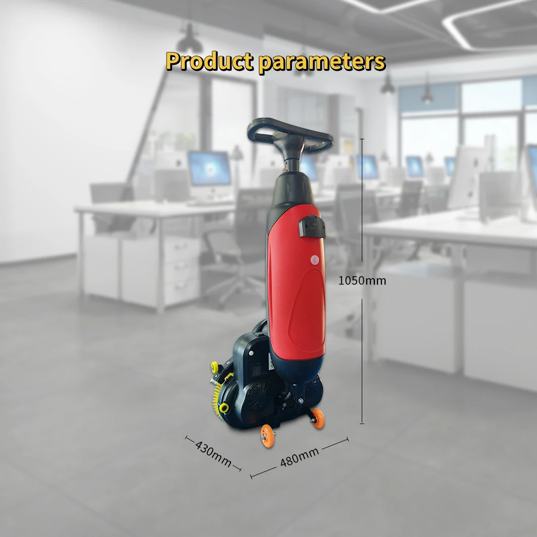 Commercial Small Size Portable Walk-behind Automatic Floor Scrubber Washing Cleaning Machine