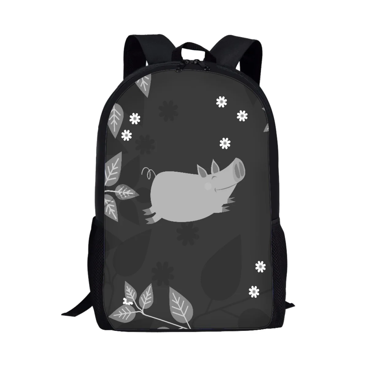 Sac à Dos d'École Orthopédique avec Design de Cochon de Dessin Animé Mignon, Cartable d'École Primaire pour Adolescent, Garçon et Fille, Grande Capacité