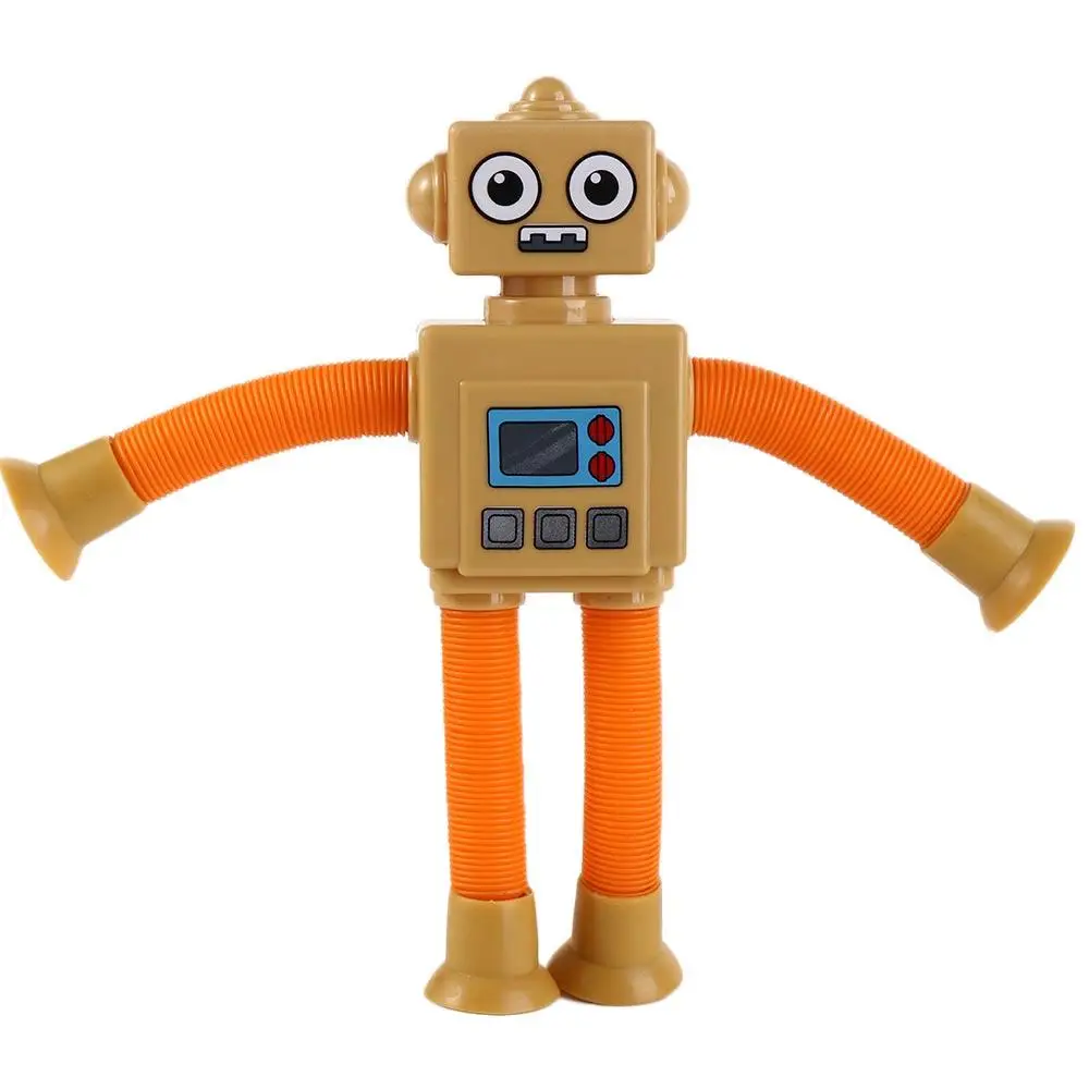 Animal Alpaca Telescopic Suction Cup Robot Fidget Interactive Suction Cup Robot Toys Glowing Parent-Child Robo Pop Tubes Toy