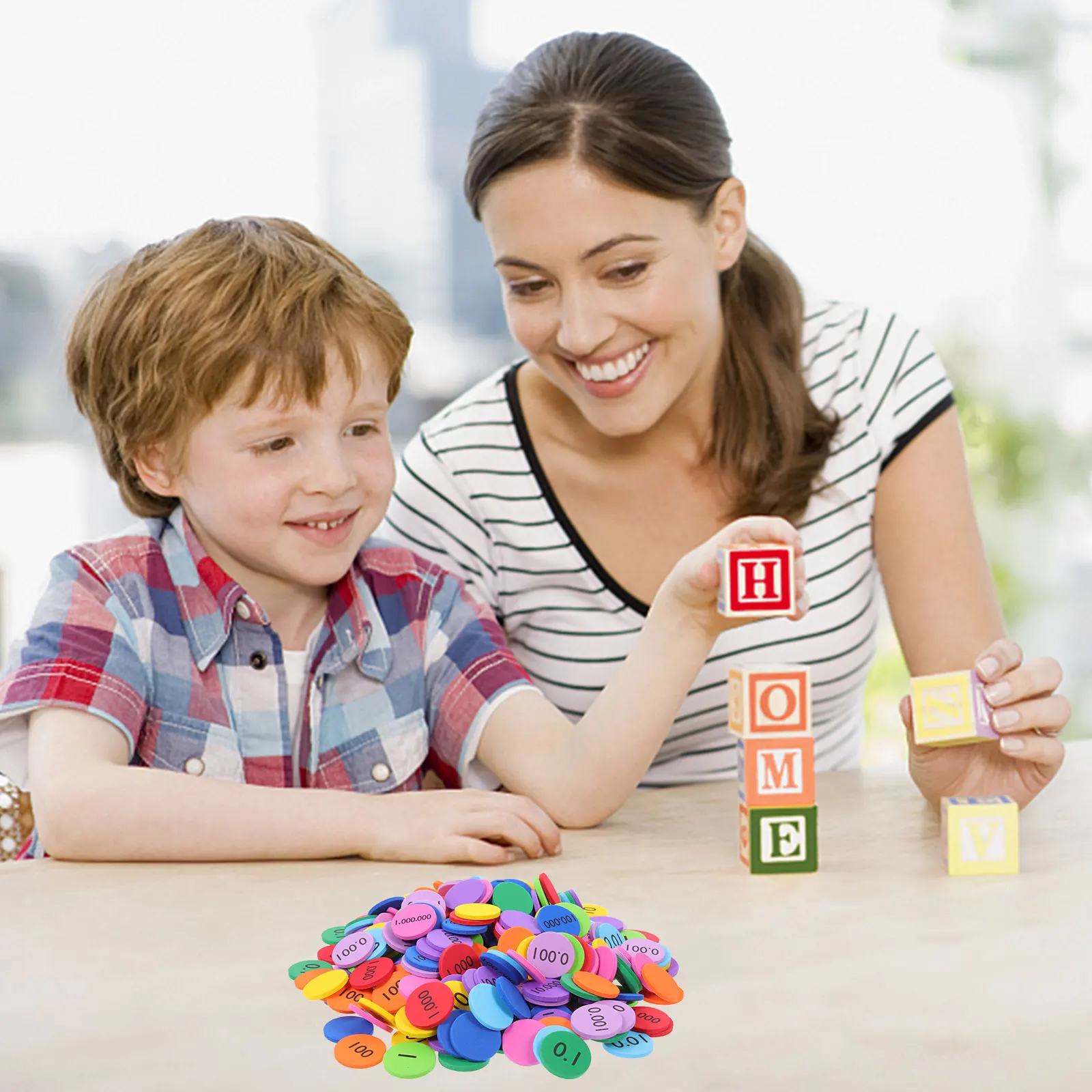 160 Pcs Number Learning Toy Math Place Value Disks Practical Children Product Discs Circles Toddler Counters Round