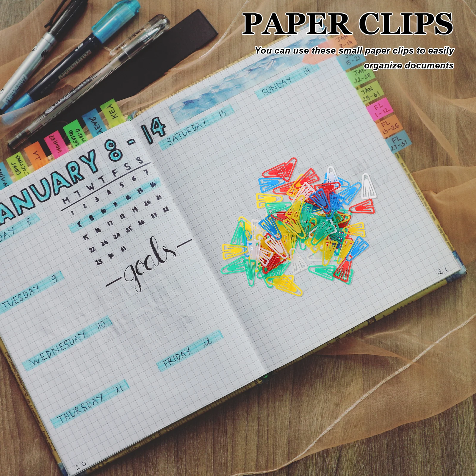 

100 Pcs Triangular Paper Clips Colored Small Multi Use File Document Office Supplies Cute Compact Storage