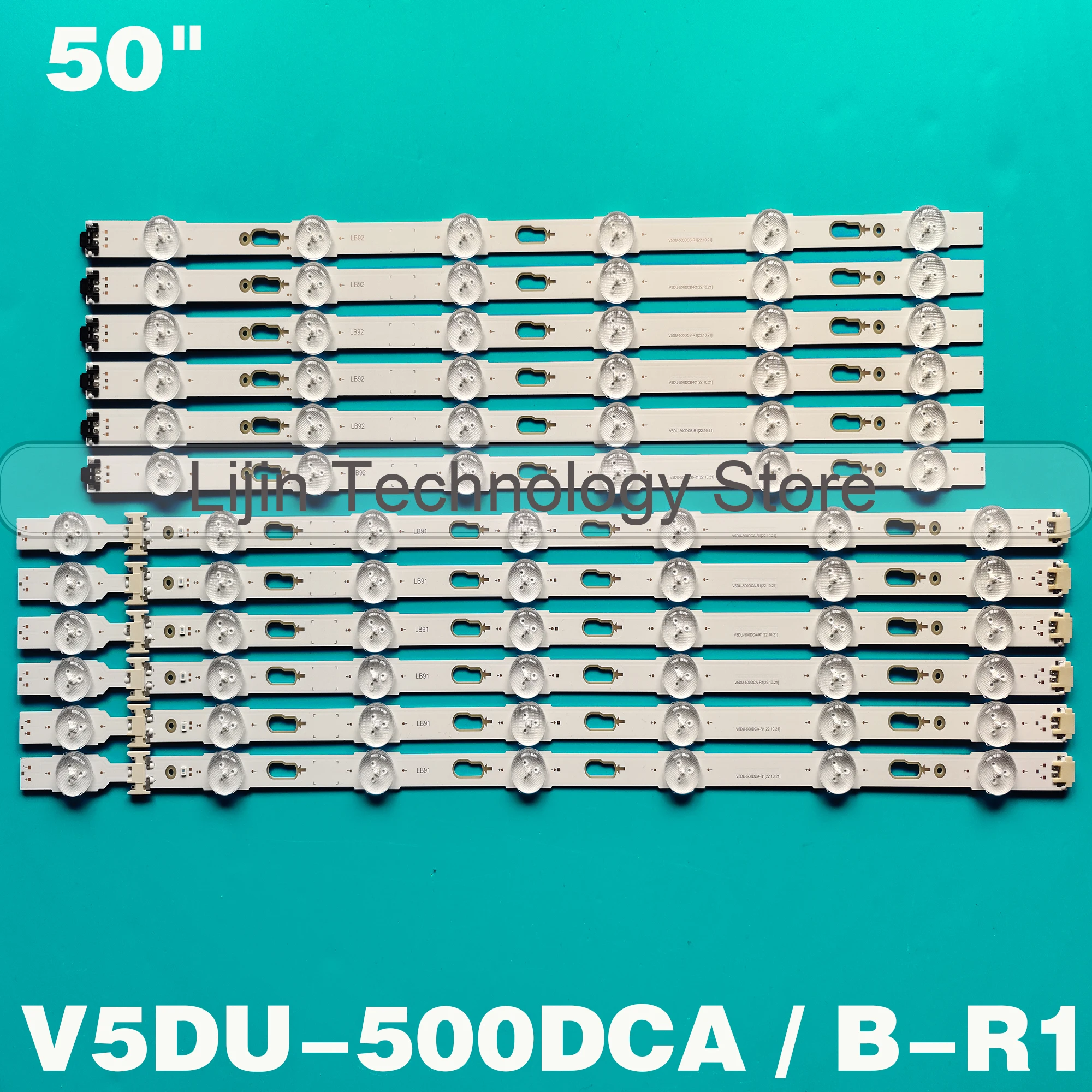 12pcs LED strip for Samsung UA50JU7000 UE50JU6400 UN50MU6070 UE50JU6400k UN50JU7100FXZA V5DU-500DCA-R1 500DCB BN96-34795A 34796A