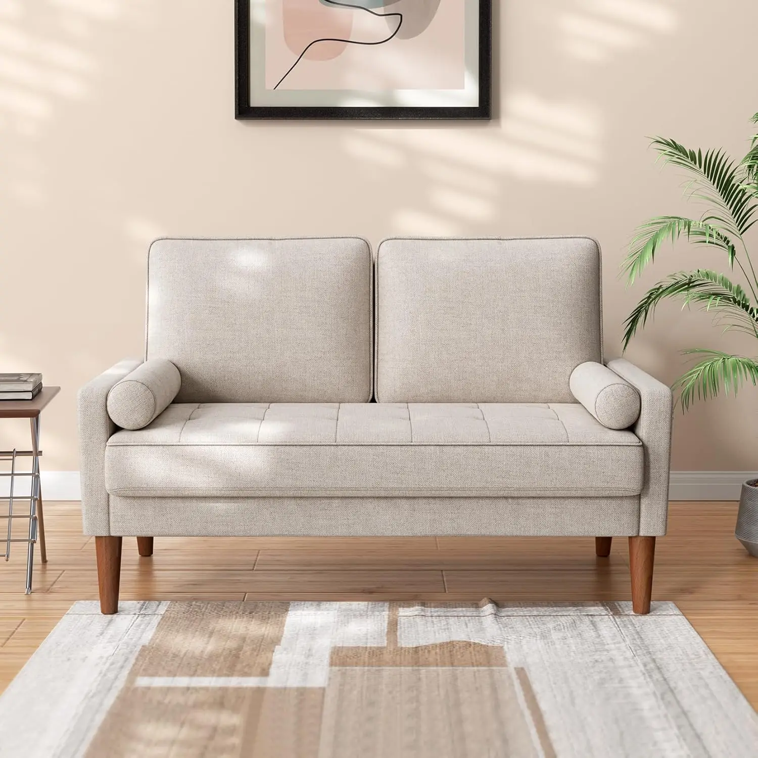 Sofá Loveseat Vesgantti, sofá pequeño de 48 pulgadas, sofá moderno de mediados de siglo para espacios pequeños, dormitorio y sala de estar, sofá extraíble