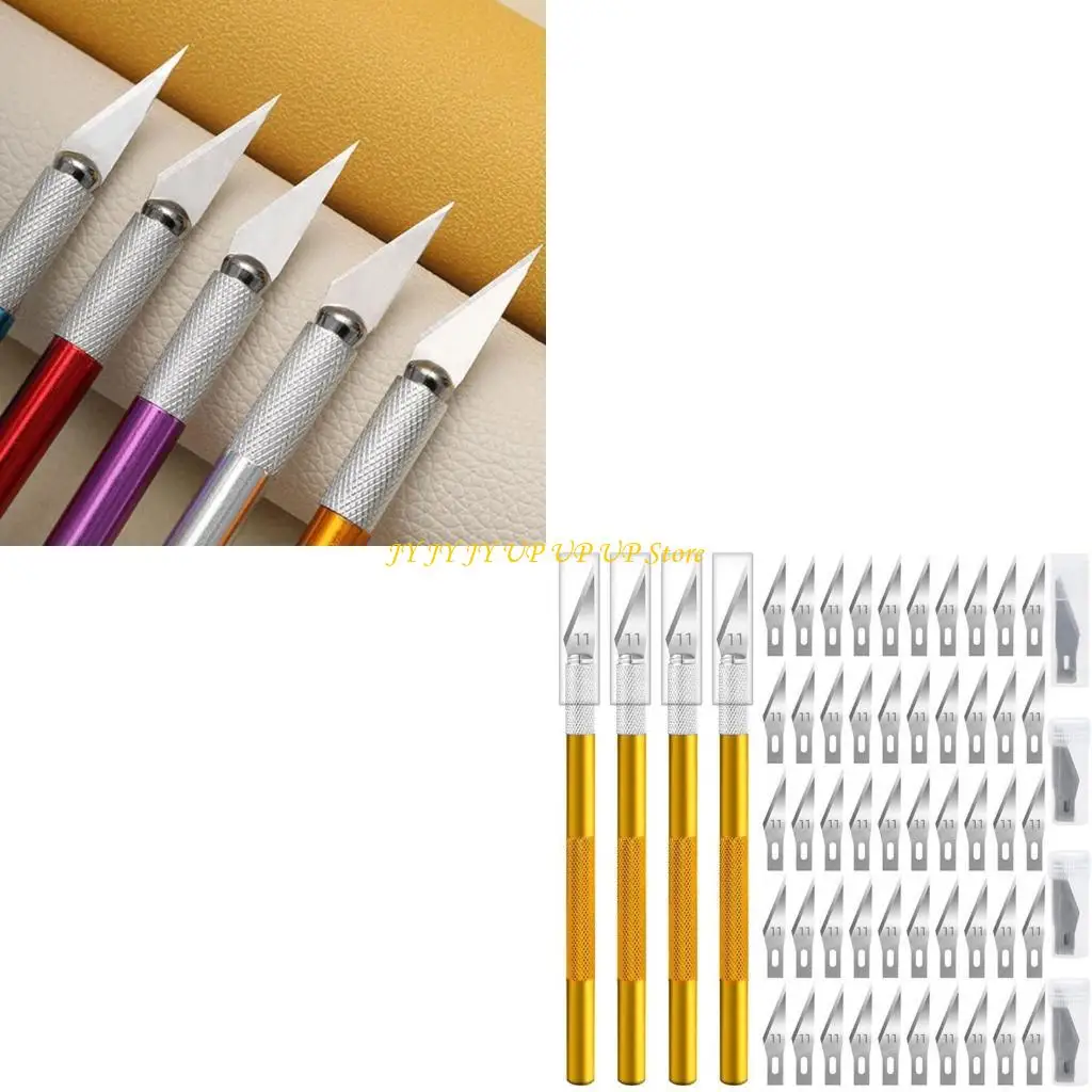 2 Set Engraving Cutter Set Multifunctional Carving Cutter with Replaceable Cutter Leather Cutting Tool Metal Cutter