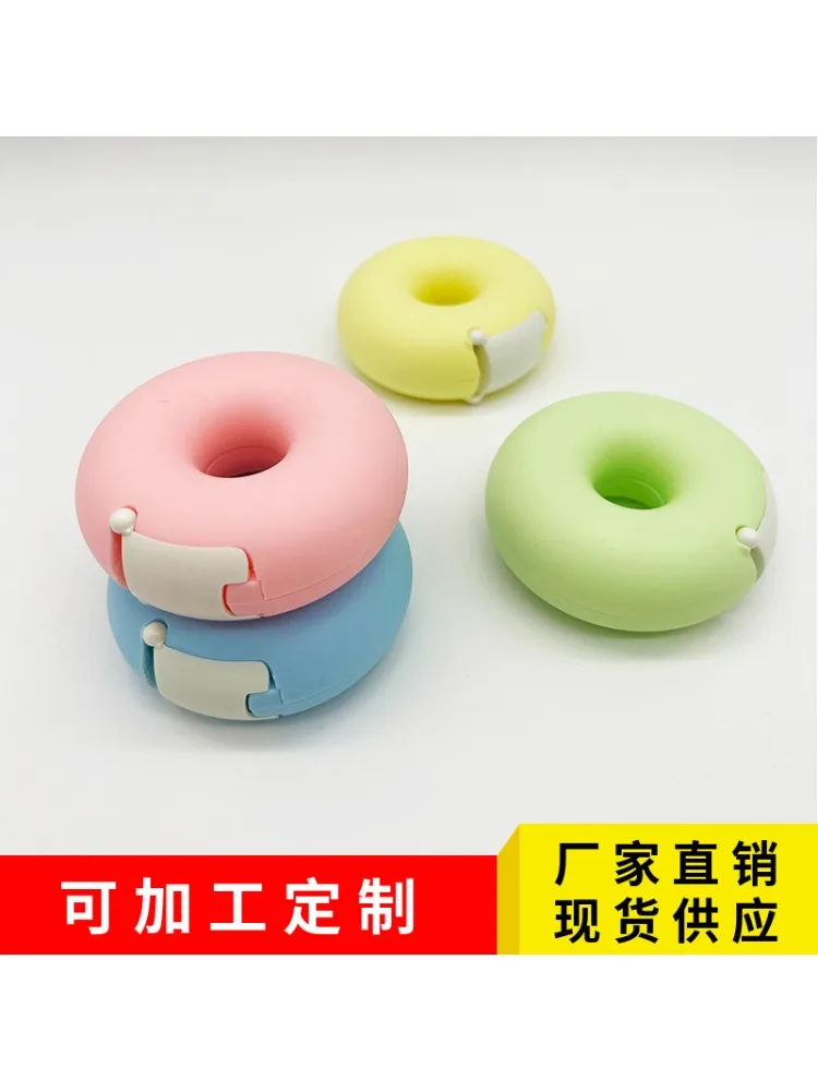 Porte-ruban Donut Love, papeterie créative de dessin animé, Portable, mignon, distributeur de ruban adhésif Invisible