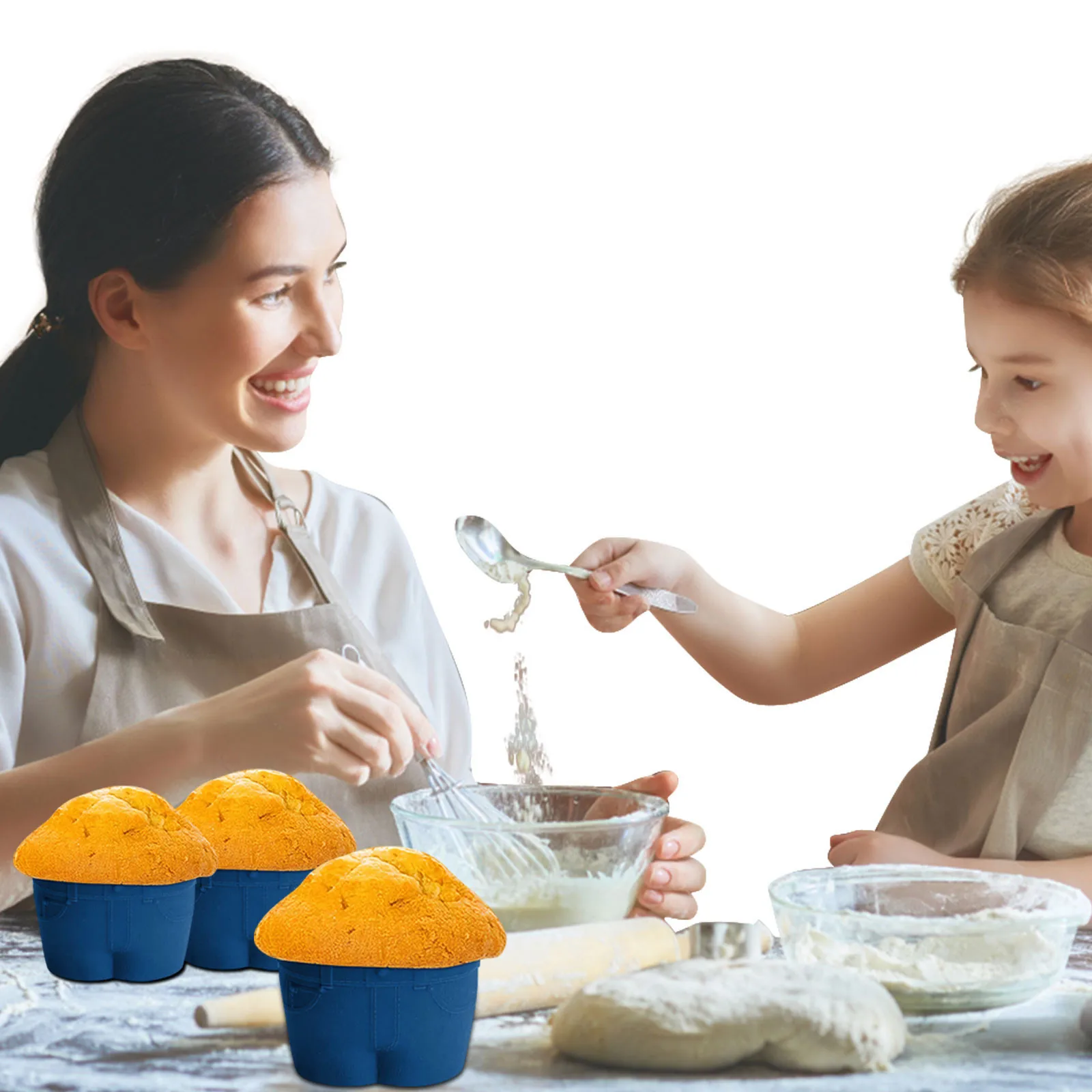 Silicone Cupcake Baking Cups Cute Jeans Style Baking Utensils Pants Muffin Liners Holders Great Gifts Idea For Baker