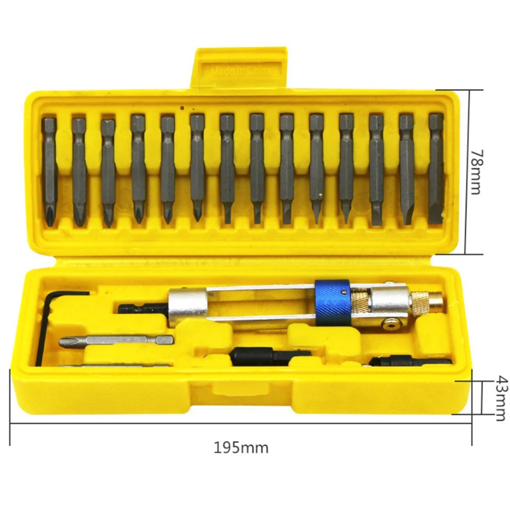 Imagem -06 - Chave de Fenda Cabeça Conjunto de Ferramentas com Caixa de Armazenamento Chave de Catraca de Torque Broca de Troca Kit de Reparo de Condução de Mudança Rápida 20 Pcs