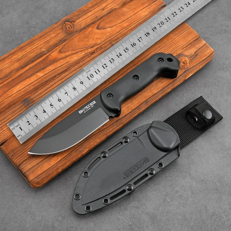 High Hardness Wilderness Survival Multifunctional Tactical Knife Camping Defense Carry Outdoor Knife K Sheath Straight Knife