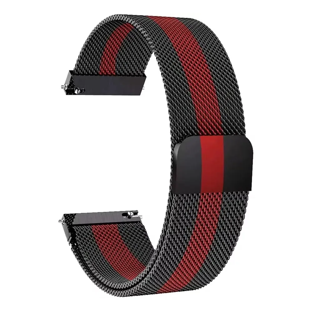 20mm 22mm メタルミラネーゼループストラップ Samsung Watch 7/6/5/4 Active 2 Sport ブレスレットバンド Huawei Watch 5-4-3/GT3-2 Pro ベルト用