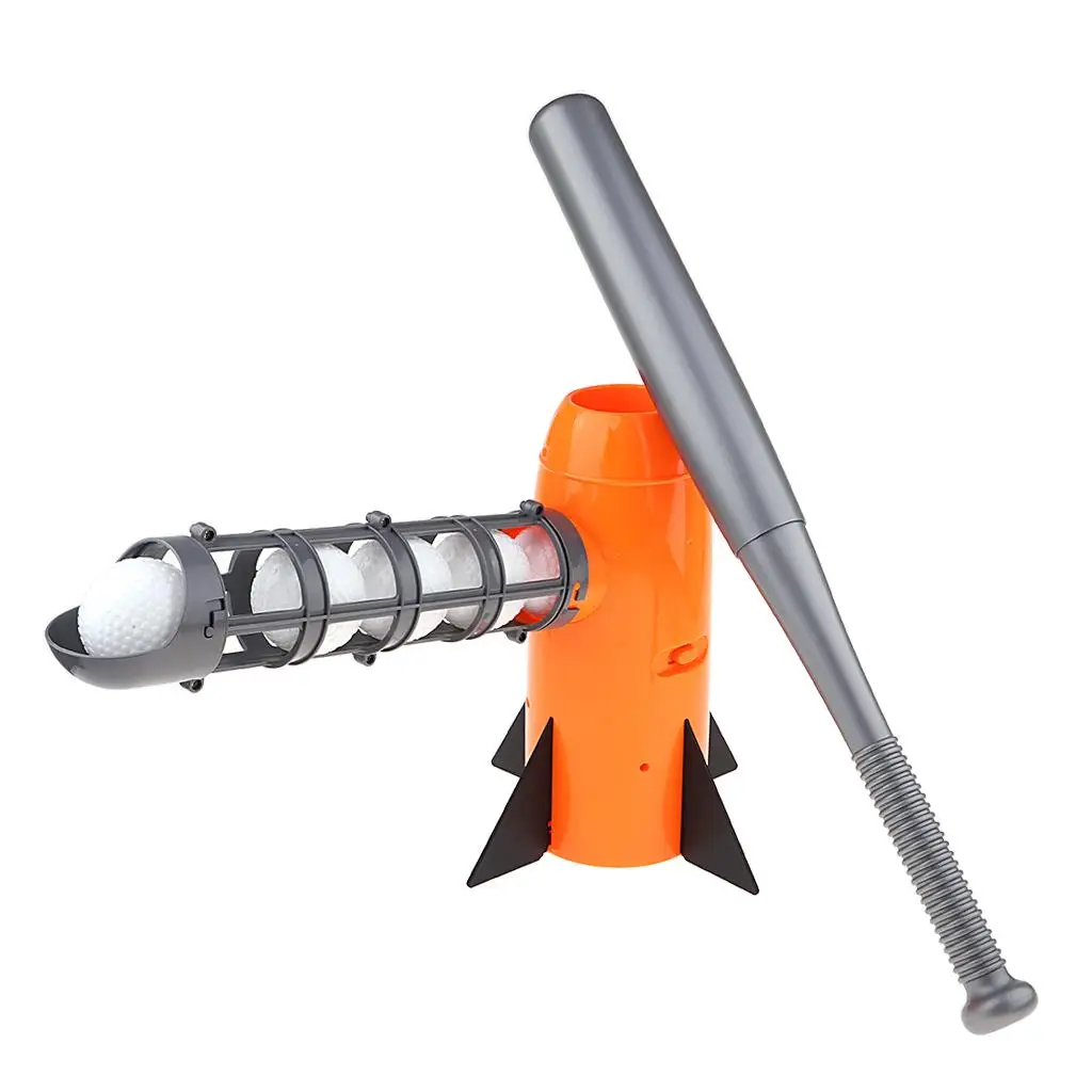 Kids Pitching Baseball Machine Plastic Exercise Ball Launcher for Backyard Batting Practice and Early Learning