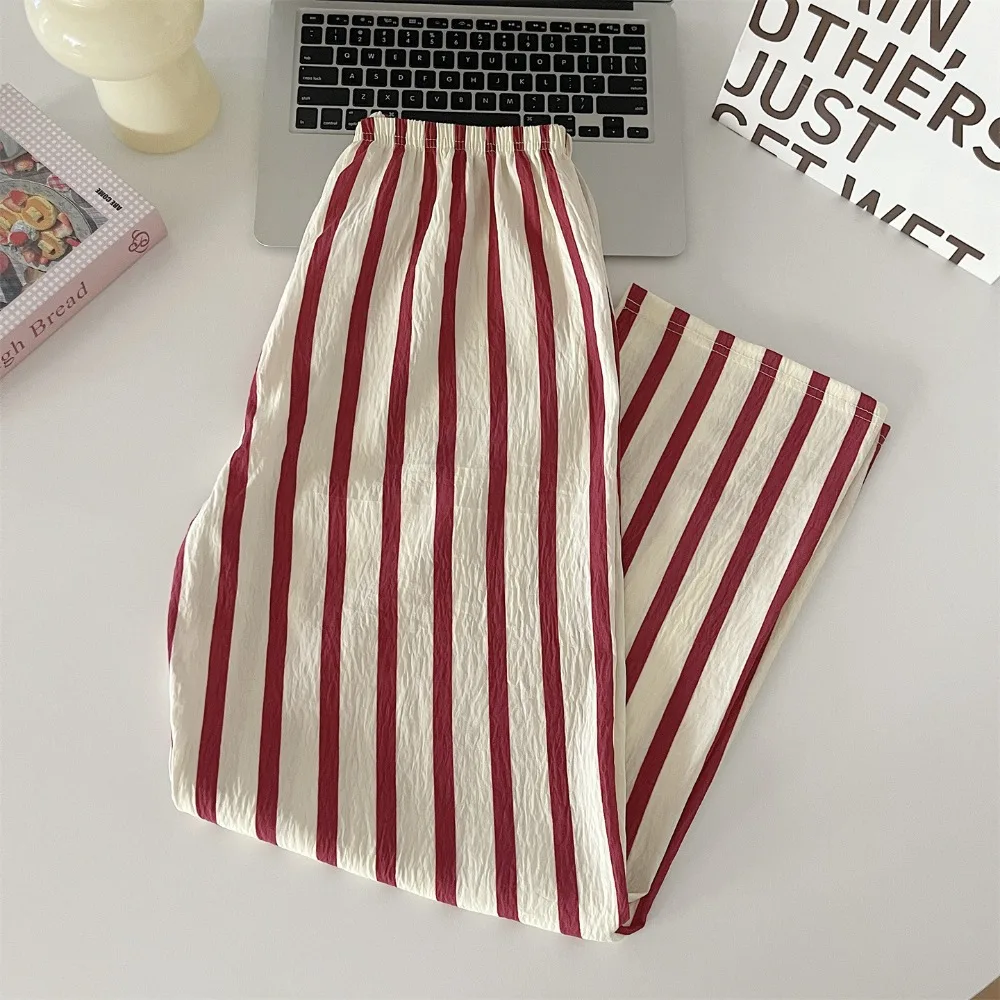 

Striped Collar Women's Pajama Set Dog Print Cloud Cotton Lady's Sleepwear Set Four Seasons Korean Style Long Sleeves Loungewear