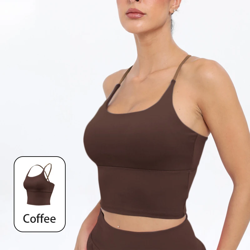 Damen 'Naked-Feel' Hochelastischer Sommer-Sport-BH - Lauf-Top Yoga & Fitness Camisole – Detail 13