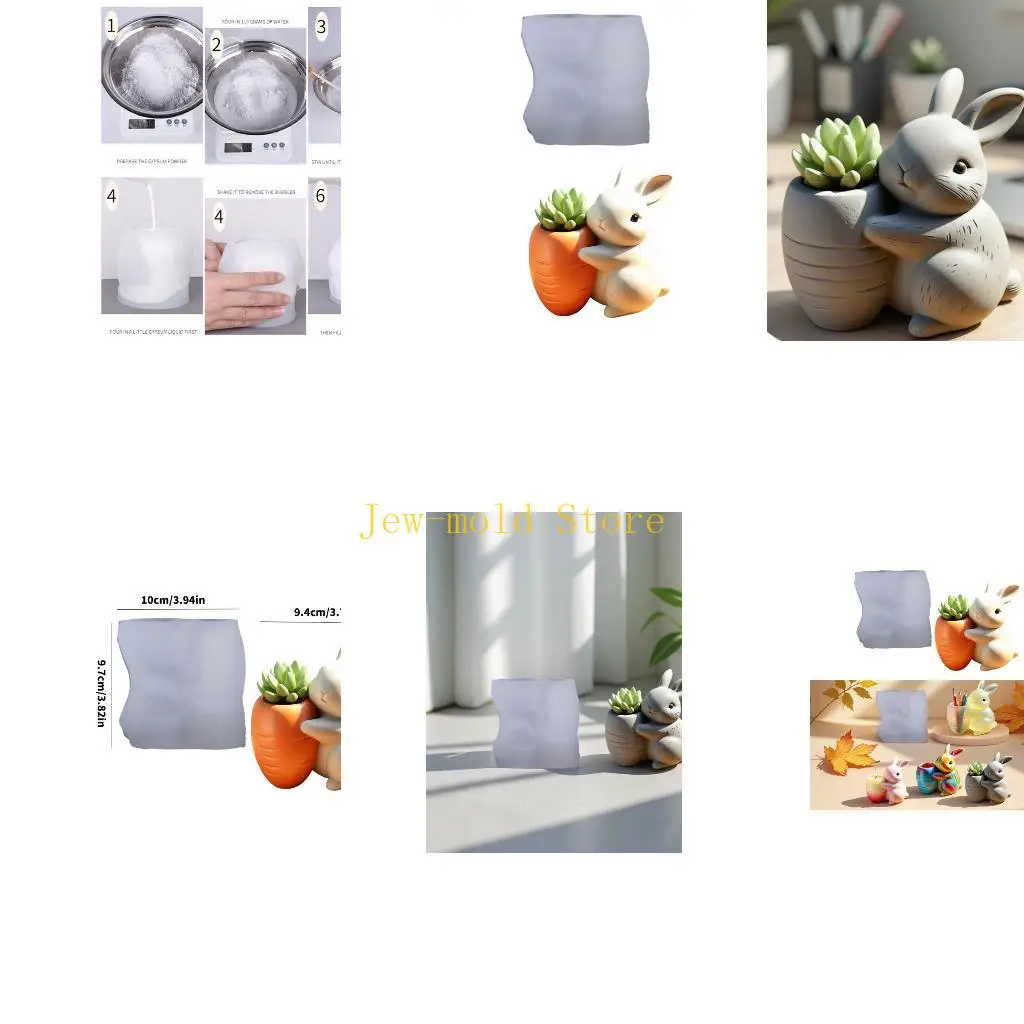 

C71B Multi Purpose Carrot Silicone Mold For DIY Concrete Planters And Resin Projects