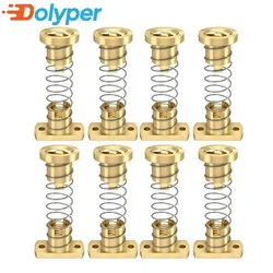 Tuerca con resorte antiretroceso T8 para impresora 3D Ender 3 3s Pro V2 piezas, tuerca de latón con hueco de eliminación, eje Z, 2/4/8 CR-10