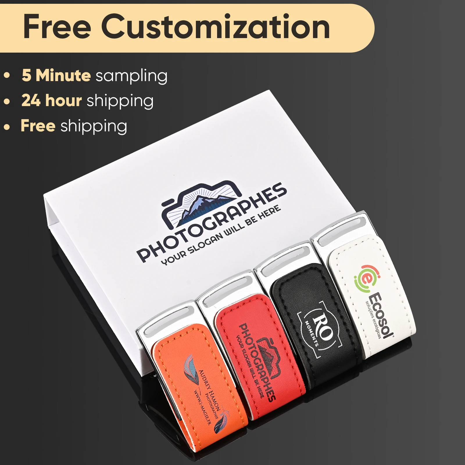 50PCS Free Custom LOGO USB Flash Drive Pen Drives Pendrive USB Stick 2.0 External Storage Memory Stick 4GB 8GB 16GB 32GB 64GB