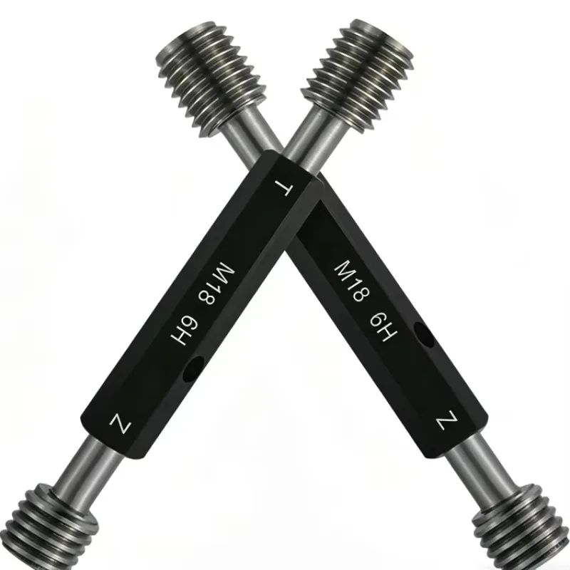 Essential RNH High Accuracy Metric Thread Plug Go/No-Go Gauge Smooth Ring GCr15 Steel Material 0.001mm Precision Measuring Model