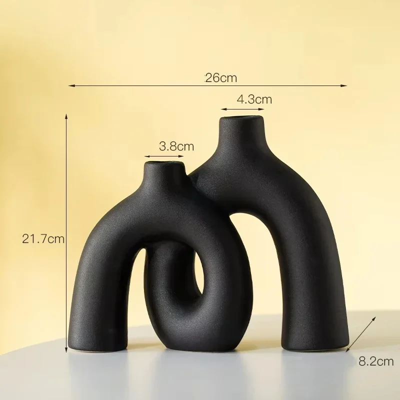 CAPIRON Cream White Hug Vase Abstract Couple Figurines Modern Nordic Art Boho Ornament Bookshelf Interior Decoration Living Room