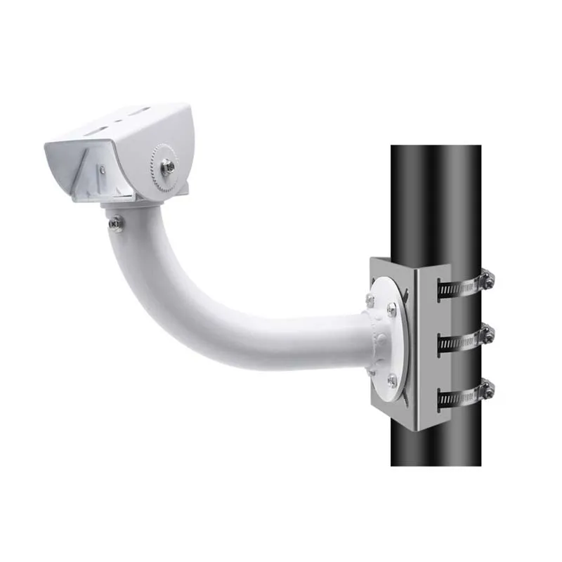 Stainless Steel Column Hoop Video Surveillance Installation Plate Bracket Camera pole Mount Panel for Outdoor CCTV Accessories