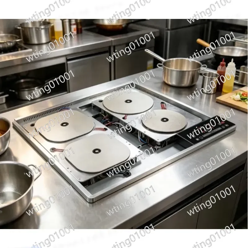 Stainless Steel Built In Hidden Magnetic Induction Cooker Touch Control Invisible Stove for Granite and Ceramic Countertops