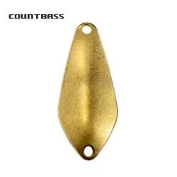Countbass 50pcs Brass Salmon Fishing Spoon Blanks SP013  2.4g ( 3/32oz) , Bass Pike Lure Baits Unpainted