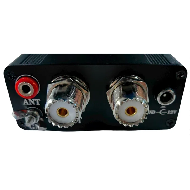 A73T ATU-130 200 واط موالف هوائي تلقائي للموجات القصيرة الصغيرة 1.8-50 ميجا هرتز 10-15VDC يتميز بشاشة عرض صمام ثنائي باعث للضوء العضوي