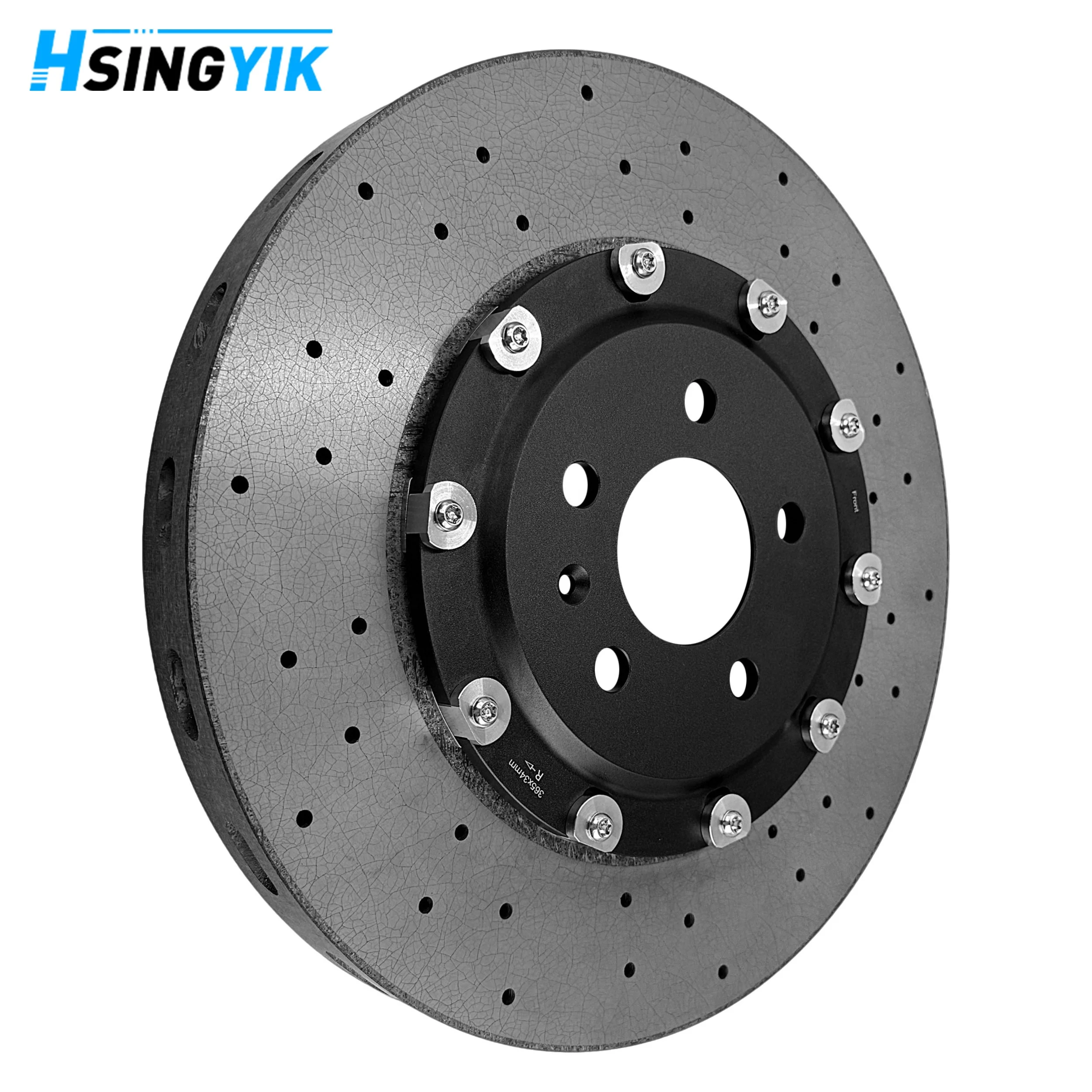 Lightweight Drilled Slotted Ventilated Center Hat Front 365mm34mm OE 8T0615301 Floating Brake Disc For Audi A5 Convertible