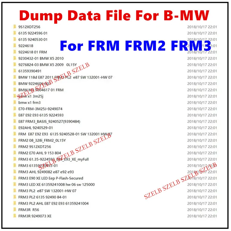 Dump Data File For B-MW FRM FRM2 FRM3 Module
