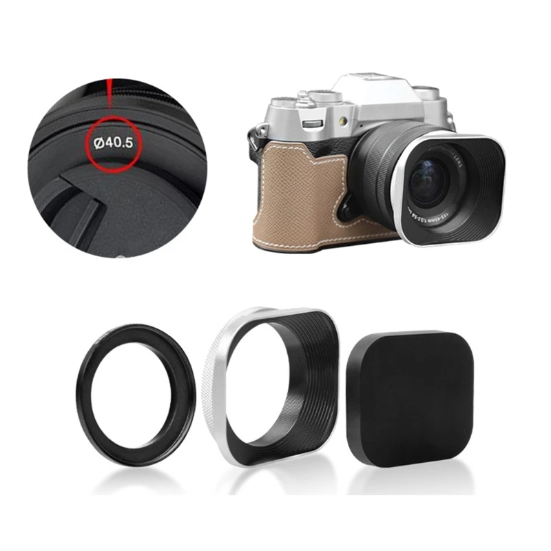 Aluminum Lens Hood Set For Mirrorless Cameras, Fits 37/39/40.5/46/43/49mm Lenses Hood Assortment Drop shipping