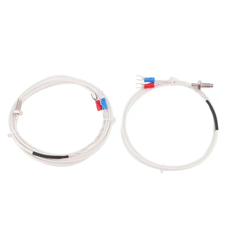 K Type Thermocouple Cable M6 1M 2M Screw Temperature Sensor Probe 0-800 C For REX-C100 Temperature Controller Thermostat