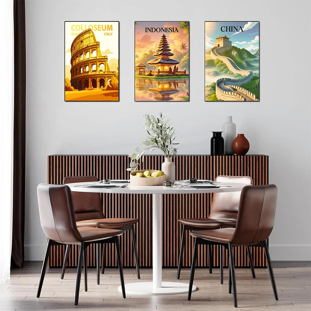 World Landscape Diamond Painti - Embroidery In Indonesia ulasan dan harga