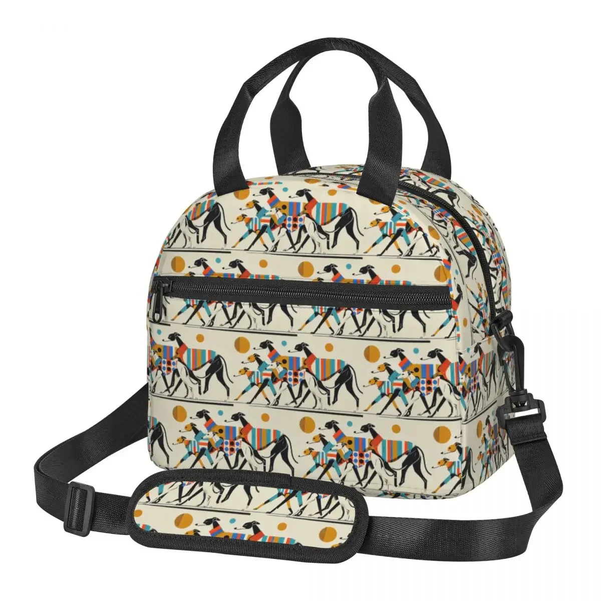 Sighthound Greyhound Whippet Lurcher Insulated Lunch Bag for Women Children Leakproof Food Boxes Thermal Lunch Box Tote
