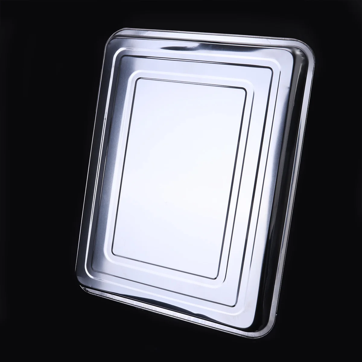 

Stainless Steel Grill Plate Dish Tray BBQ Board Kitchen Pan Dishwasher Rack Holder Lightweight Long Lasting Easy Clean
