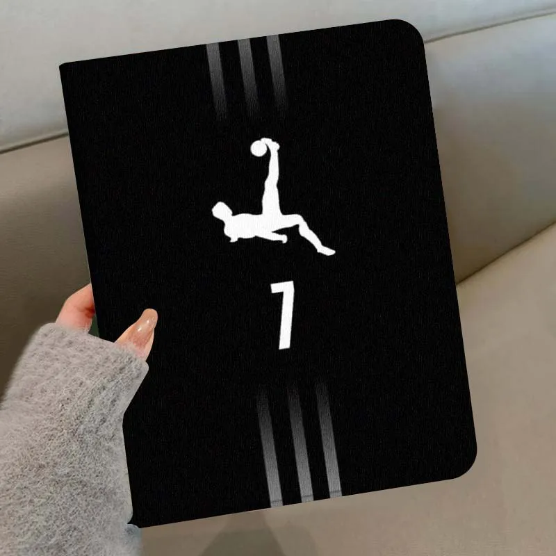 Cartoon Soccer Player Seven For Samsung Galaxy Tab S11 S10 S9 S8 S7 S6 A9 A8 A11 Lite FE Plus Pen Tray Tablet Case Soft