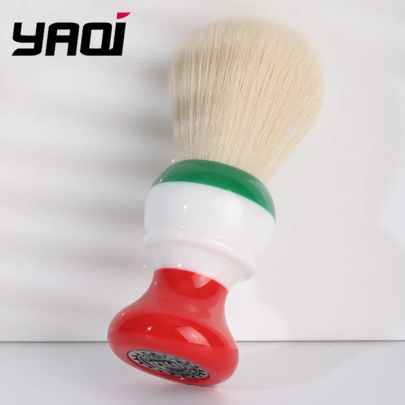 فرشاة حلاقة رجالية YAQI Freedom 24 مم مع عقدة صناعية من الكشمير بتصميم العلم الإيطالي أداة تهذيب عالية الجودة