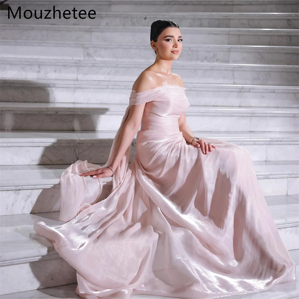 

Booma Elegant Mermaid One-Shoulder Pink Shiny Dresses Formal Party Gowns for Women Simple Sleeeveless Prom Gown Customize 2025