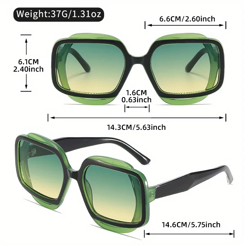 2026 Fashion Sunglasses with Polygonal Color Blocking for Men and Women, Retro Y2K Style, Sophisticated Personality Sunglasses