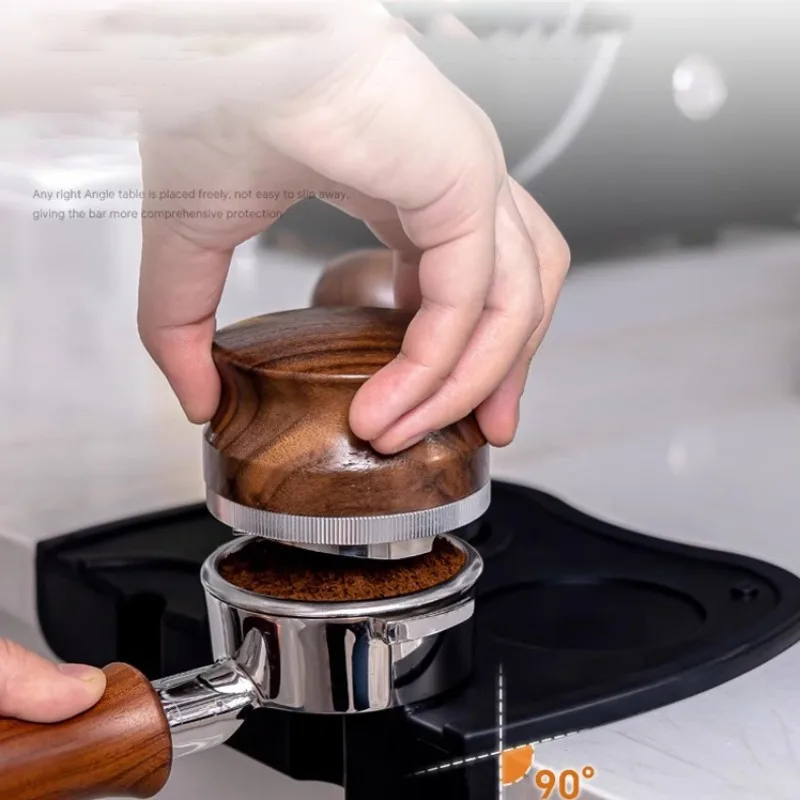 51mm-58mm Universal Coffee Tamper Mat Bar Counter Non-slip Silicone Mat Powder Espresso Powder Hammer Mat Barista Accessories